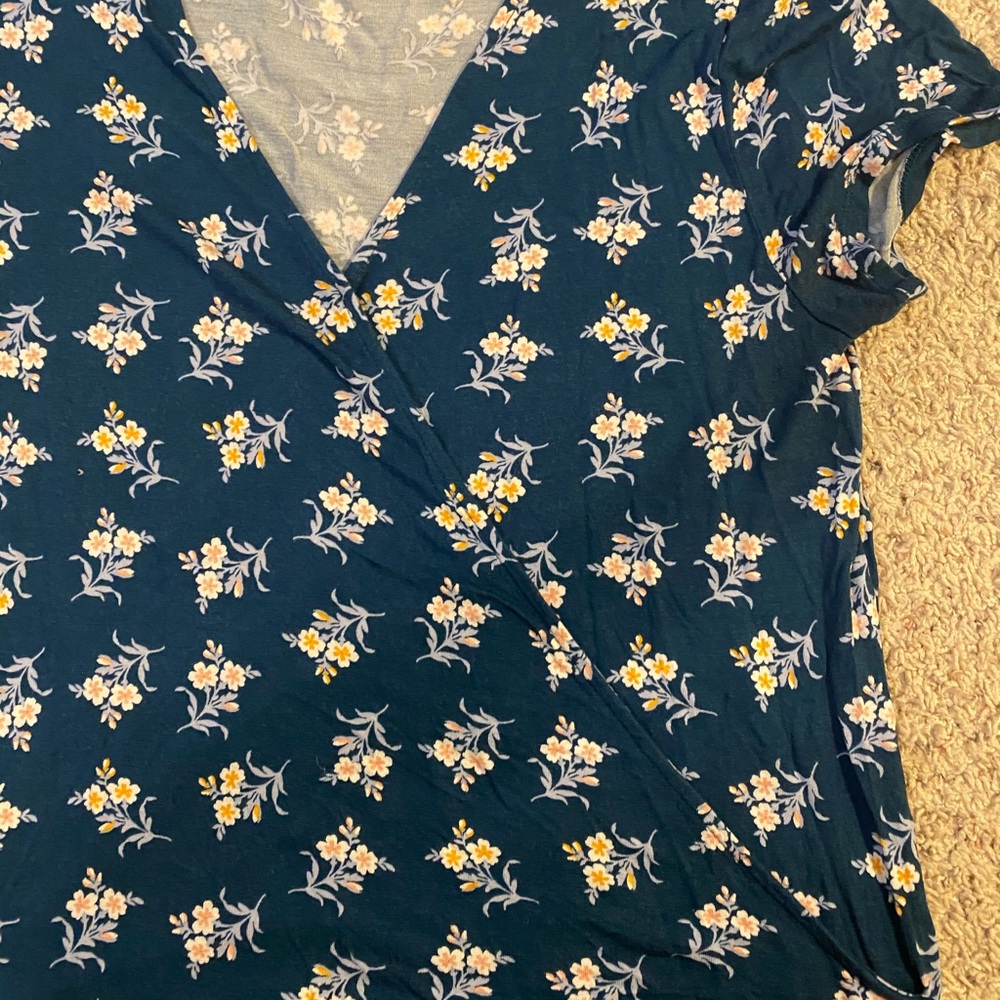 Faux wrap shirt nwot